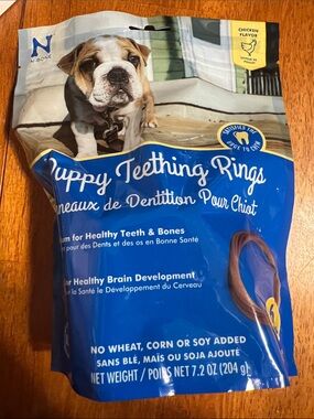 N-Bone Puppy Teething Rings - Blue Packaging x3